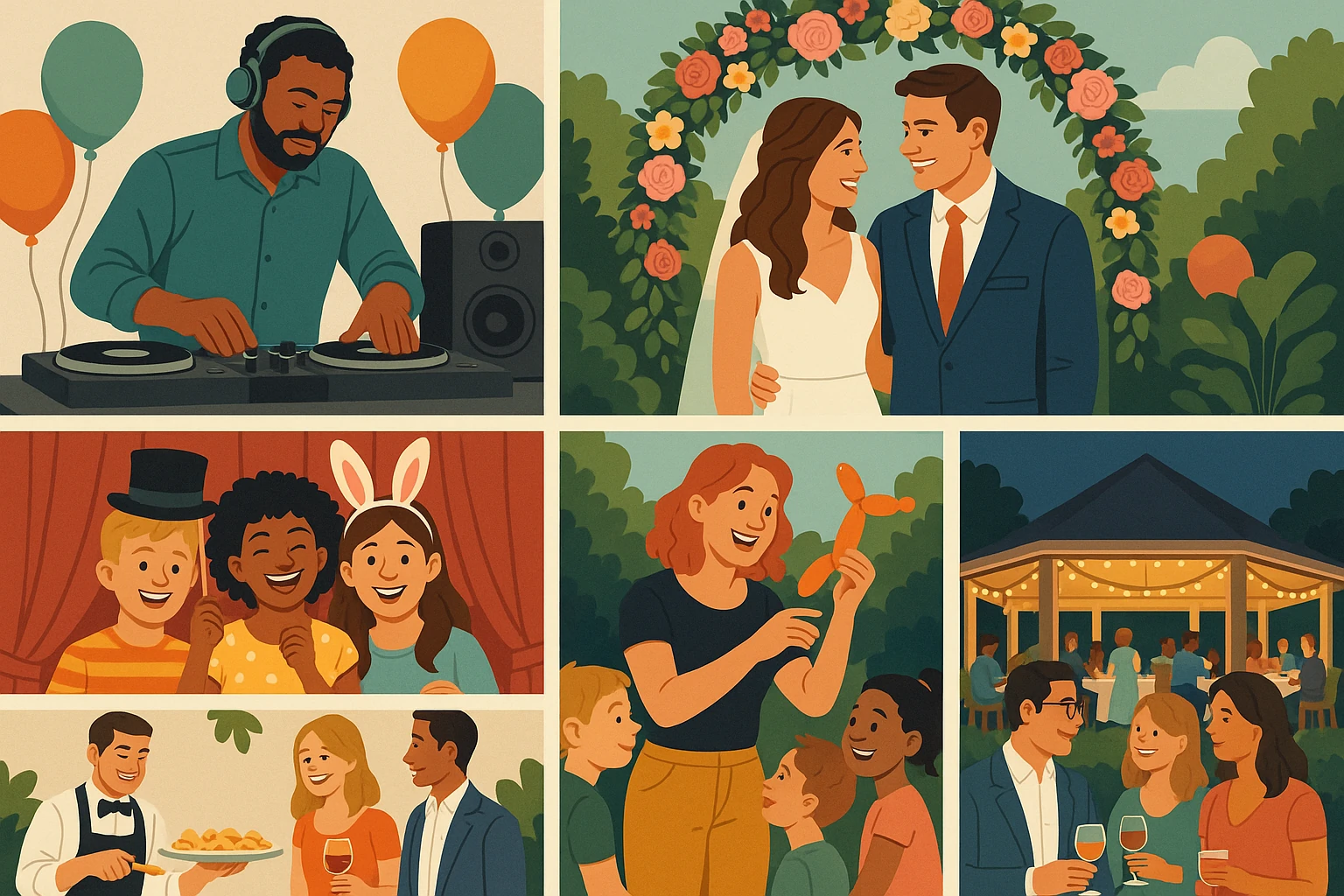 Families enjoying a celebration together